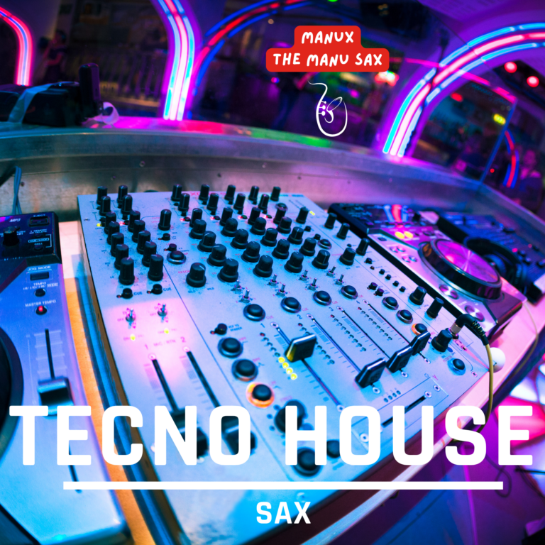 Saxo alto tocando música house y techno.